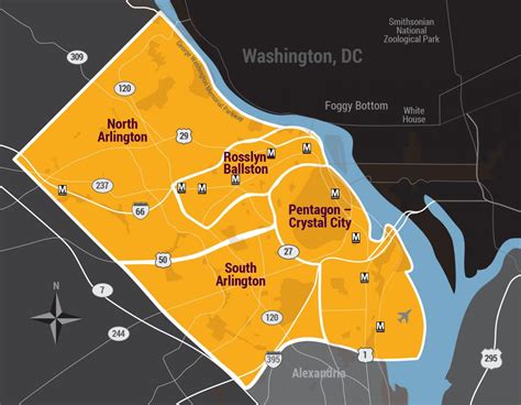 Arlington County Zip Code Map Cities And Towns Map