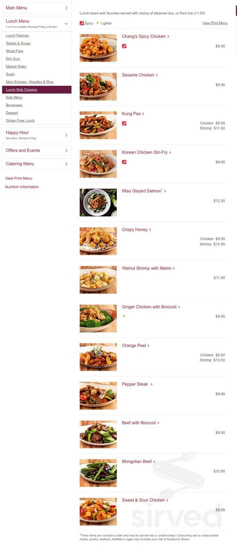 Pf Chang Nutritional Guide Besto Blog
