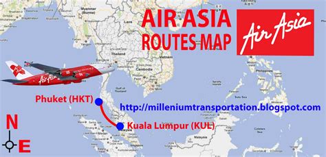 Routes Map Air Asia Routes Map Flight From Kuala Lumpur To Phuket