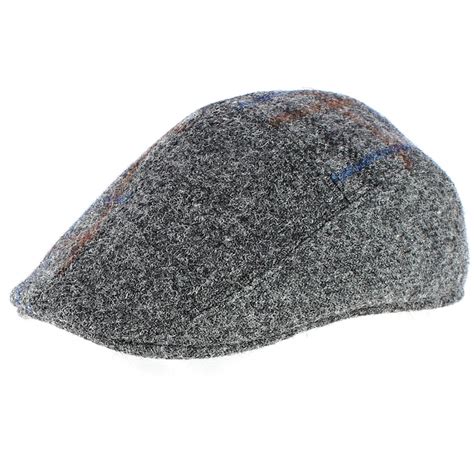 Flat Cap In Harris Tweed Ascot Grey Crambes