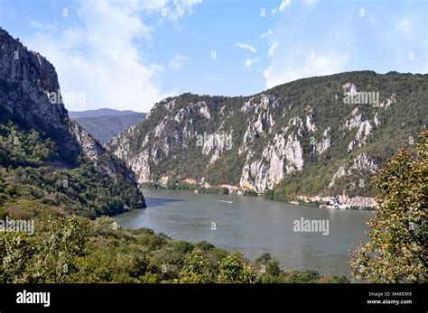 Danube River Near The Serbian City Of Donji Milanovac Stock Photo Alamy