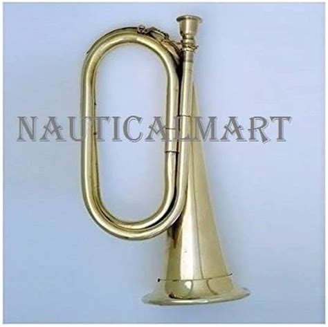 Civil War Era Solid Brass Bugle Us Military Cavalry Horn New Brass