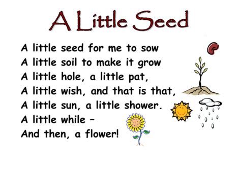 Themed Poems Ks1 Seeds And Plants Teaching Resources Kindergarten