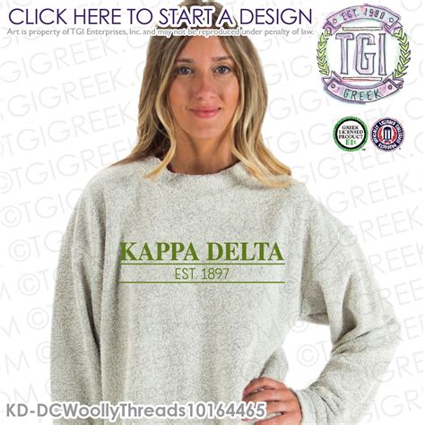 Kappa Delta ΚΔ Woolythreads Sorority Outerwear Greek Pullover
