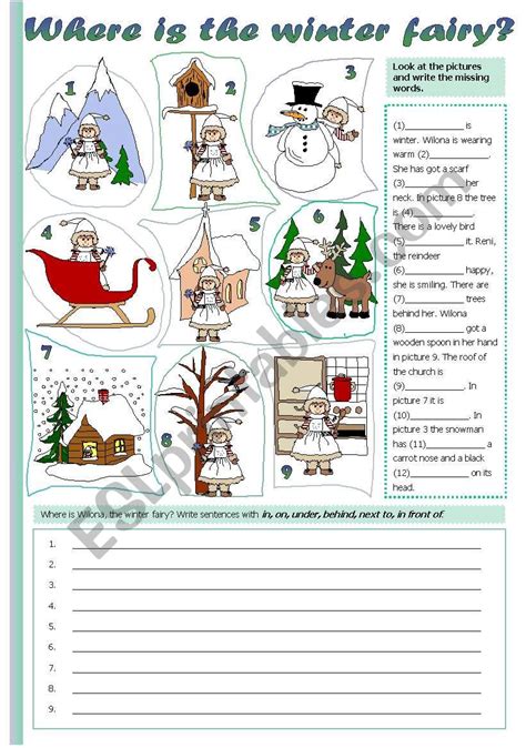 Where Is The Winter Fairy Esl Worksheet By Tecus