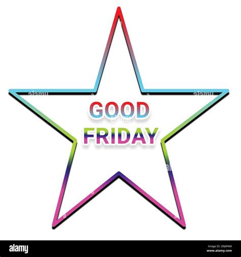 Vector Illustration Of A Star With Good Friday Text On A White