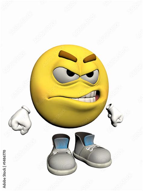 Angry Emoticon Guy Stock Photo Adobe Stock
