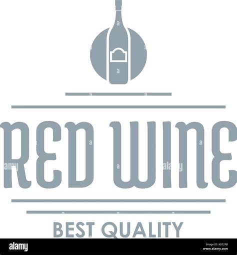 Red Wine Logo Simple Gray Style Stock Vector Image And Art Alamy