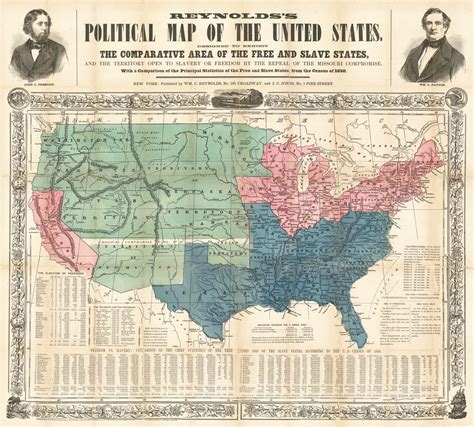 Reynoldss Political Map Of The United States Highlighting The Threat