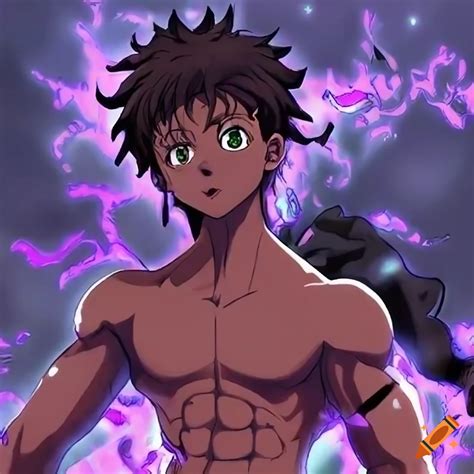 Illustration Of A Dark Skinned Male Character With A Fancy Karate Outfit In Seven Deadly Sins