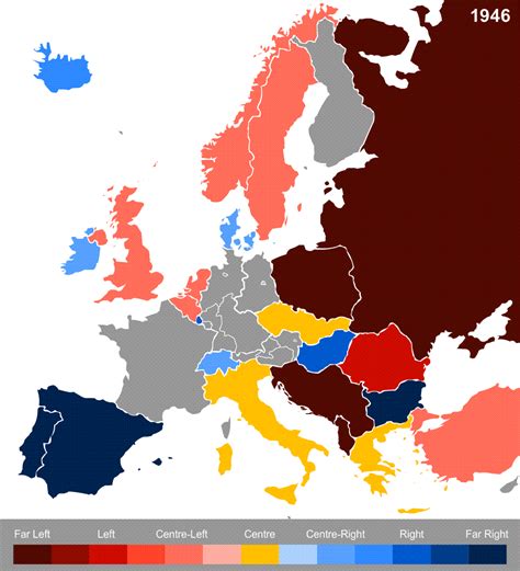 Political Position Of Governing Parties Of Europe 1946 2017 Vivid