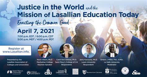 Justice In The World And The Mission Of Lasallian Education Today
