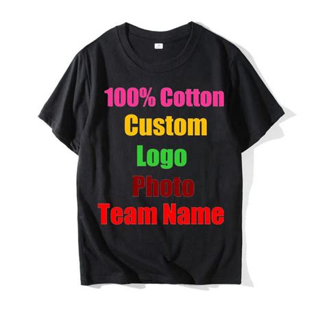 2018 Unisex Custom Logo Printed Personalized Men T Shirts Customized