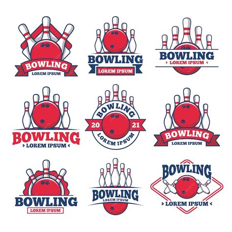 Premium Vector Vector Set Of Bowling Logos Emblems And Design