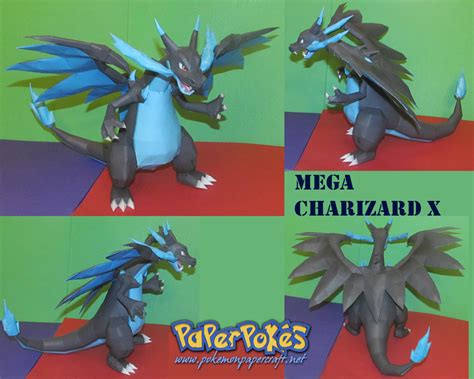 006 M Charizard X Pokémon Papercraft Name Mega Charizard X Type