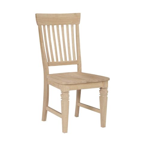 International Concepts Unfinished Wood Mission Dining Chair Set Of 2