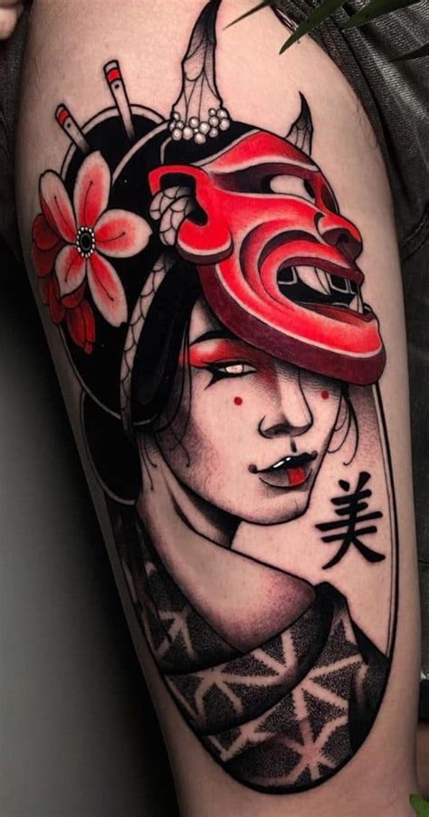 60 Hannya Mask Tattoos History Meanings And Tattoo Designs