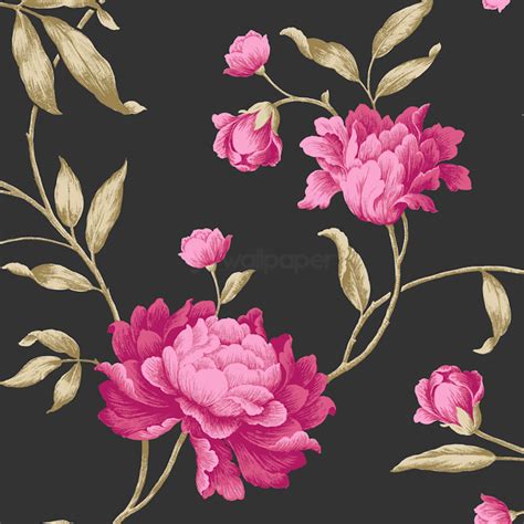 45 Black And Pink Flower Wallpaper On Wallpapersafari