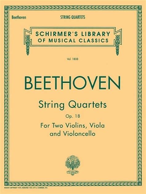 String Quartets Op 18 De Ludwig Van Beethoven Comprar En Stretta