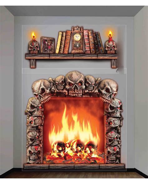 Halloween Fireplace Decorations Spooky Halloween Fireplace Mantel