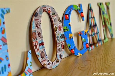 Diy Mod Podge Personalized Wood Letters Cobberson Co