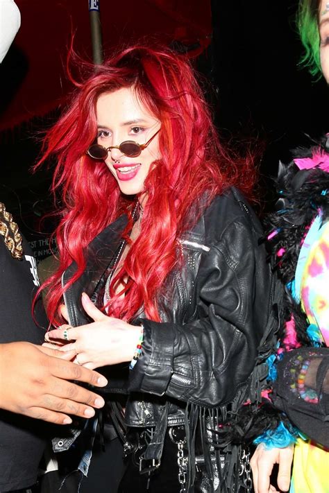 Bella Thorne Shows Off Her New Red Hot Hair While On A Night Out With