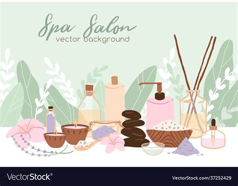 Spa Wellness And Beauty Salon Background Vector Image