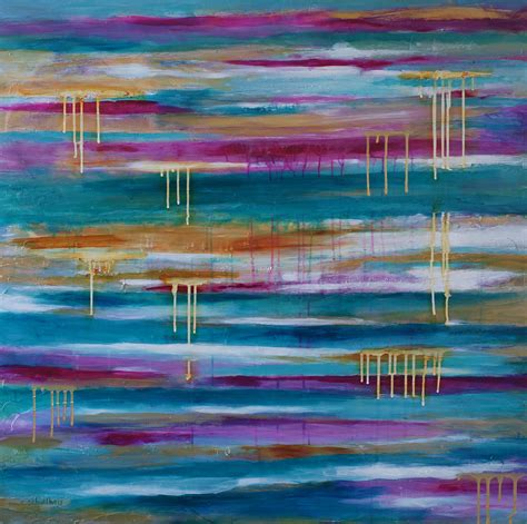 Intuitive Painting Ocean Dreams 40 X 40 Acrylic On Gallery