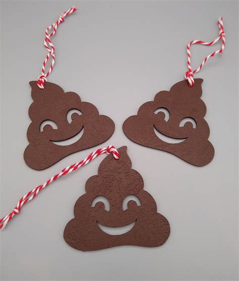Emoji Poo Decoration Set Of 3 Christmas Decoration Emoji Etsy
