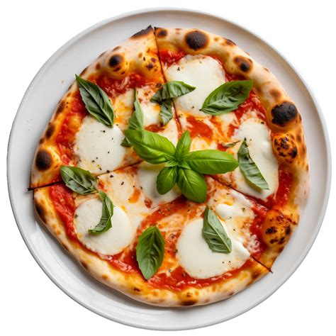 Ai Generated Delectable Margherita Pizza On Transparent Background