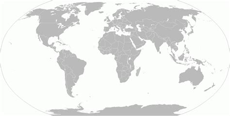 Blank World Map Printable Worksheet