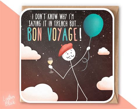 Funny Bon Voyage Card Goodbye Sorry Youre Leaving Etsy