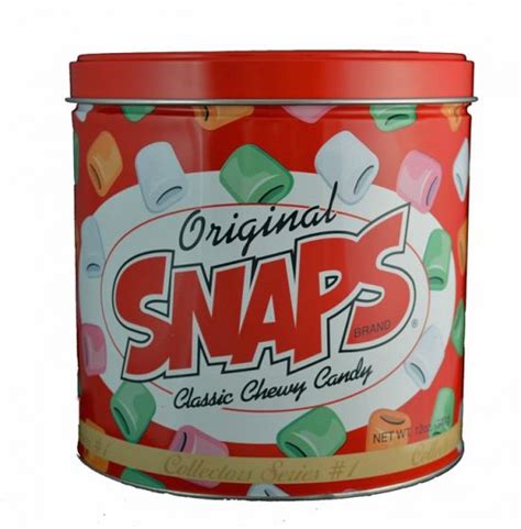 Original Snaps Classic Chewy Candy Retro Tin 1 Unit Candy Favorites