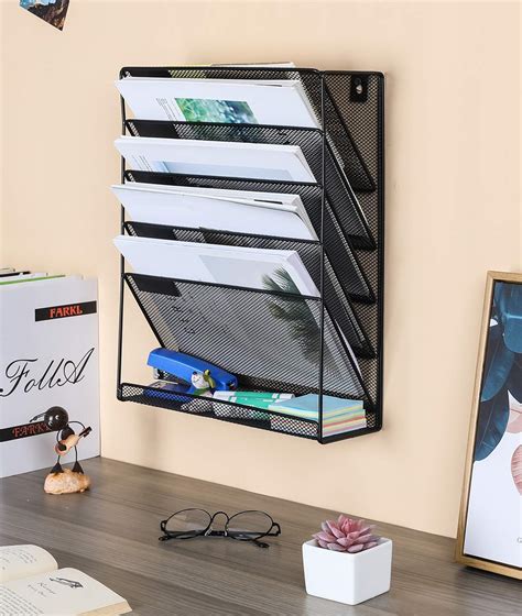 EasyPAG Mesh Wall File Holder Tier Vertical Mount Hanging Organizer With EBay