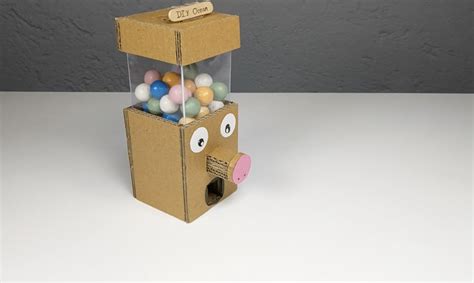 How To Make Gumball Candy Dispenser Machine From Cardboard Diy At Home