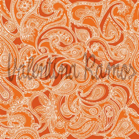 Orange Paisley New Fabric Design Valentina Ramos Flickr