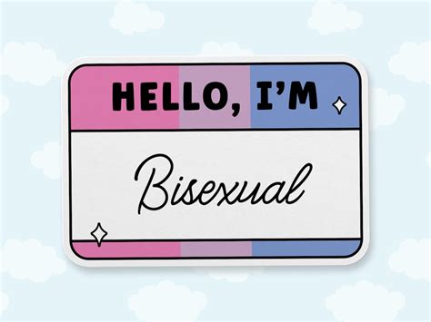 hello i m bisexual name tag sticker pride sticker etsy