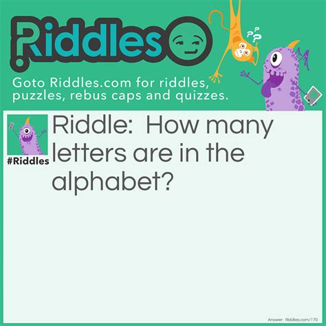 How Many Letters Are In The Alphabet Riddle And Answer