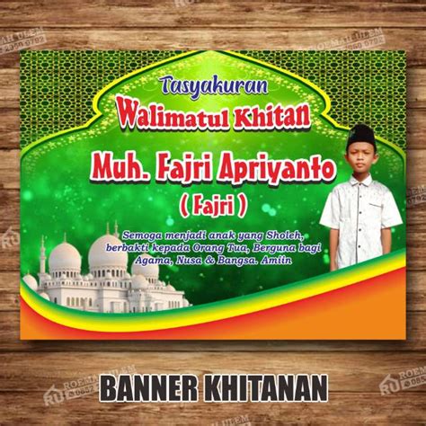 Detail Jual Banner Khitanan Syukuran Backdrop Walimatul Khitan