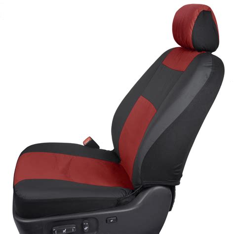 Blackred Pu Leather Car Seat 2 Tone Covers Sport Auto Car 5 Headrests