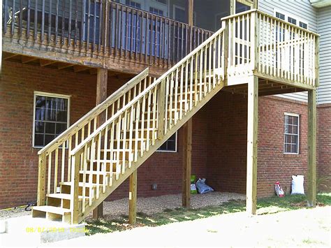 Stairs And Landing Added To Existing Deck Stairs Home Projects House