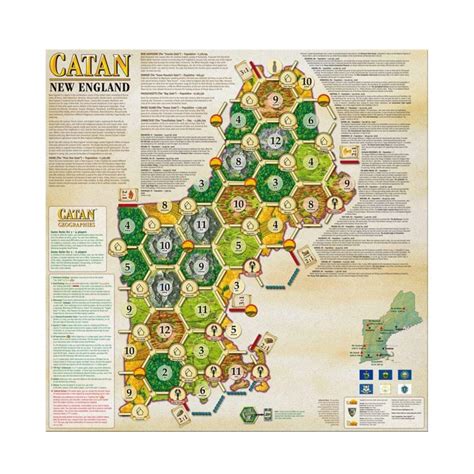 Catan Geographies Set Three Maps England X1 The Carolinas X1 Georgia