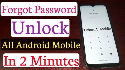 Forgot Password Unlock All Android Mobile How To Unlock Phone If