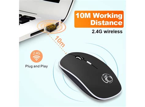 Imice Wireless Mouse Silent Computer Mouse 1600 Dpi Ergonomic Mause