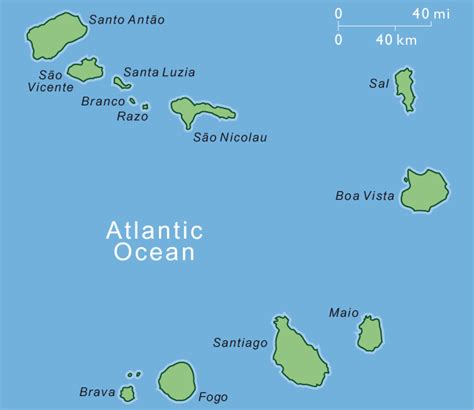 Cape Verde Islands Heograpikal Maps Ng Cape Verde Mydok Tech