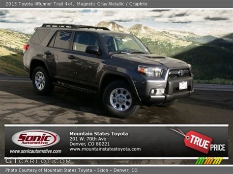 Magnetic Gray Metallic 2013 Toyota 4runner Trail 4x4 Graphite