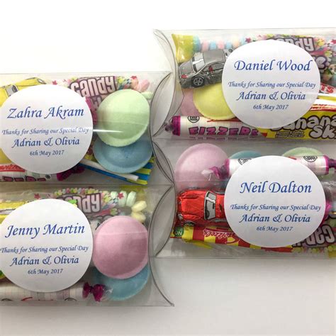 Personalised Wedding Favour With Retro Sweets By Cocoapod Chocolates