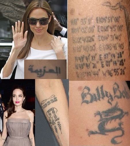 Angelina Jolies All 16 Tattoos Revealed With Their Meaning And