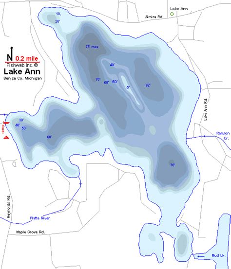 Lake Ann Map Benzie County Michigan Fishing Michigan Interactive™