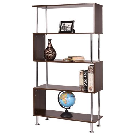 Modern 4 Shelf Wood Bookcase 4 Shelf Bookcase Furniture Modern Shelving